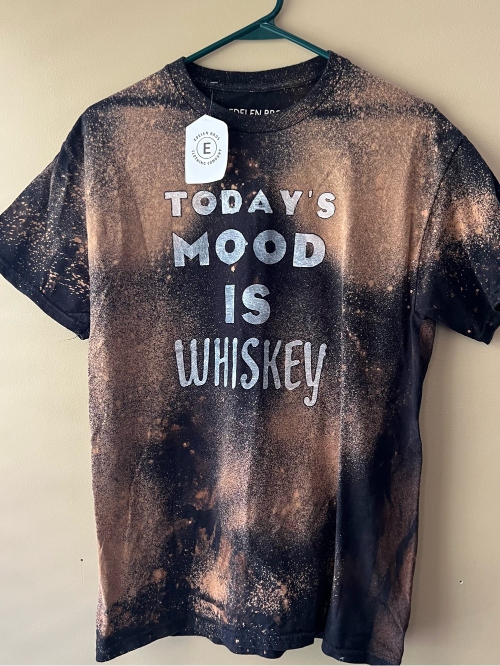 Bourbon Whiskey Drinking T Shirt Bleached